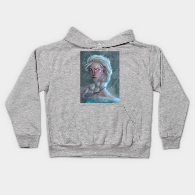 Snow Queen Kids Hoodie by Vanta Arts